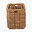 Tobs S/2 Chunky Natural Rattan Square Log Baskets
