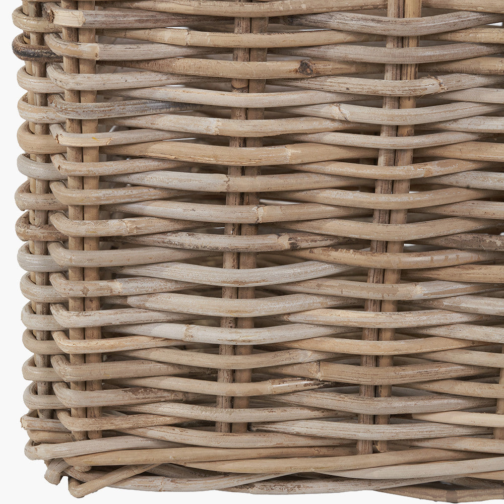 Tobs S/5 Grey Kubu Rattan Rectangular Storage Baskets