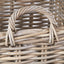 Tobs S/4 Grey Kubu Rattan Square Log Baskets