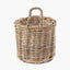 Tobs S/4 Grey Kubu Rattan Round Log Baskets