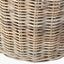 Tobs Grey Kubu Rattan Tall Round Storage Basket