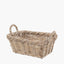 Tobs S/3 Grey Kubu Rattan Oval Shopping Basket with 2 Rectangular Storage Baskets