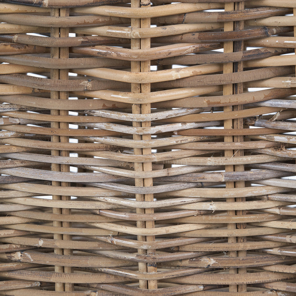 Tobs Grey Kubu Rattan Square Storage Basket