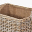 Tobs S/2 Grey Kubu Rattan Rectangular Wheeled Logs Baskets