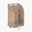 Tobs S/2 Grey Kubu Rattan Log Basket Trolleys