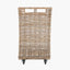 Tobs S/2 Grey Kubu Rattan Log Basket Trolleys