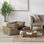 Tobs S/5 Grey Kubu Rattan Basket Dog Beds