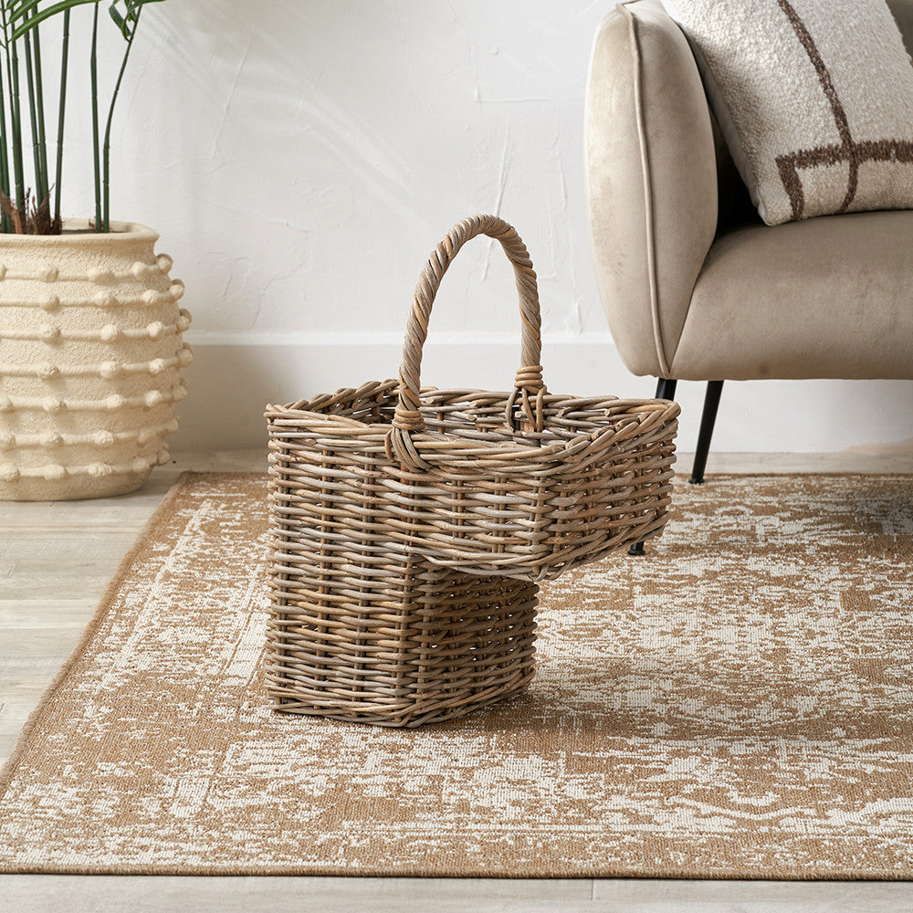 Tobs Grey Kubu Rattan Stair Basket Large