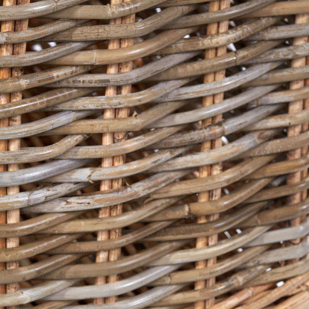 Tobs S/5 Grey and White Kubu Rattan Square Storage Baskets