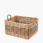 Tobs S/4 Grey and White Kubu Rattan Rectangular Storage Baskets