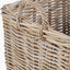 Tobs S/2 Grey Rattan Square Log Baskets