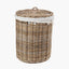 Tobs S/2 Grey Kubu Rattan Round Linen Baskets