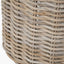 Tobs S/2 Grey Kubu Rattan Lined Round Log Baskets