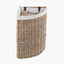 Tobs S/2 Grey Kubu Rattan Lined Corner Linen Baskets