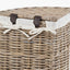Tobs S/2 Grey Kubu Rattan Lined Corner Linen Baskets