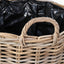 Tobs Indoor Outdoor Grey Kubu Rattan Round Basket Planter with Handles