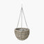 Tobs Indoor Outdoor Grey Kubu Rattan Round Hanging Basket - Large