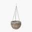 Tobs Indoor Outdoor Grey Kubu Rattan Round Hanging Basket - Small