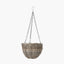 Tobs Indoor Outdoor Grey Kubu Rattan Round Hanging Basket - Small