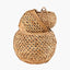 Woven Water Hyacinth S/3 Handled Round Baskets