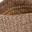 S/3 Woven 2-Tone Natural Seagrass and Palm Leaf Round Baskets