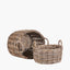 S/2 Grey Kubu Oval Baskets