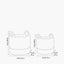S/2 Banana Leaf Two Tone Natural and Grey Baskets