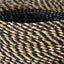 S/2 Seagrass Natural and Black Round Baskets