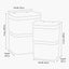 S/2 Grey Kubu Rectangular Linen Baskets
