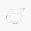 Seagrass Natural, Black and Terracotta Stripe Square Basket