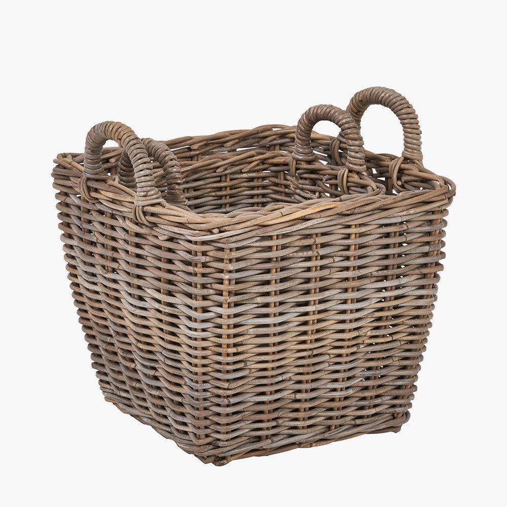 Tobs S/2 Grey Kubu Graduated Square Storage Baskets