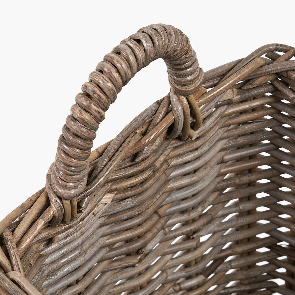 Tobs S/2 Grey Kubu Graduated Square Storage Baskets
