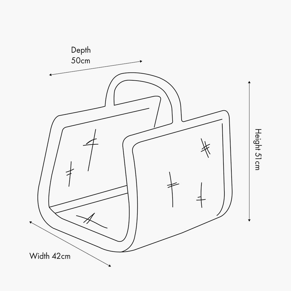 Tobs Grey Kubu Trug Basket