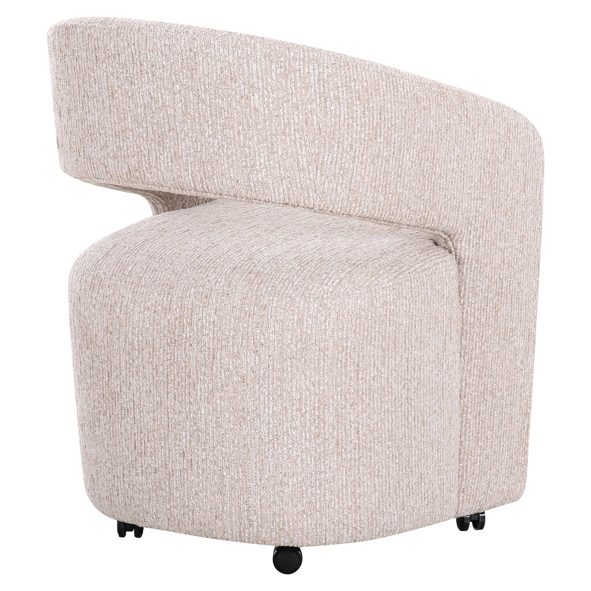 Dining chair Vixen natural linear with wheels