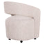 Dining chair Vixen natural linear with wheels