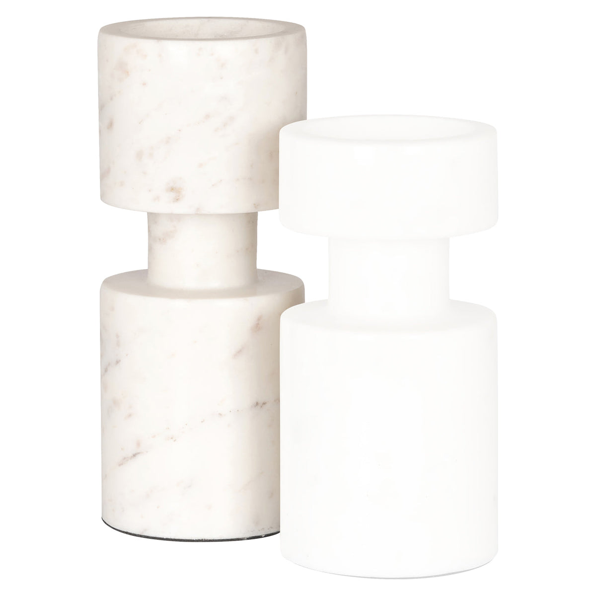 Candle holder Melle white large