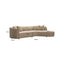 Sofa Romero sand tweed ottoman right fire retardant
