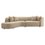 Sofa Romero sand tweed ottoman left fire retardant