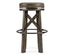 Dark Driftwood Bar Stool Rustic in Leather