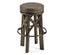Dark Driftwood Bar Stool Rustic in Leather