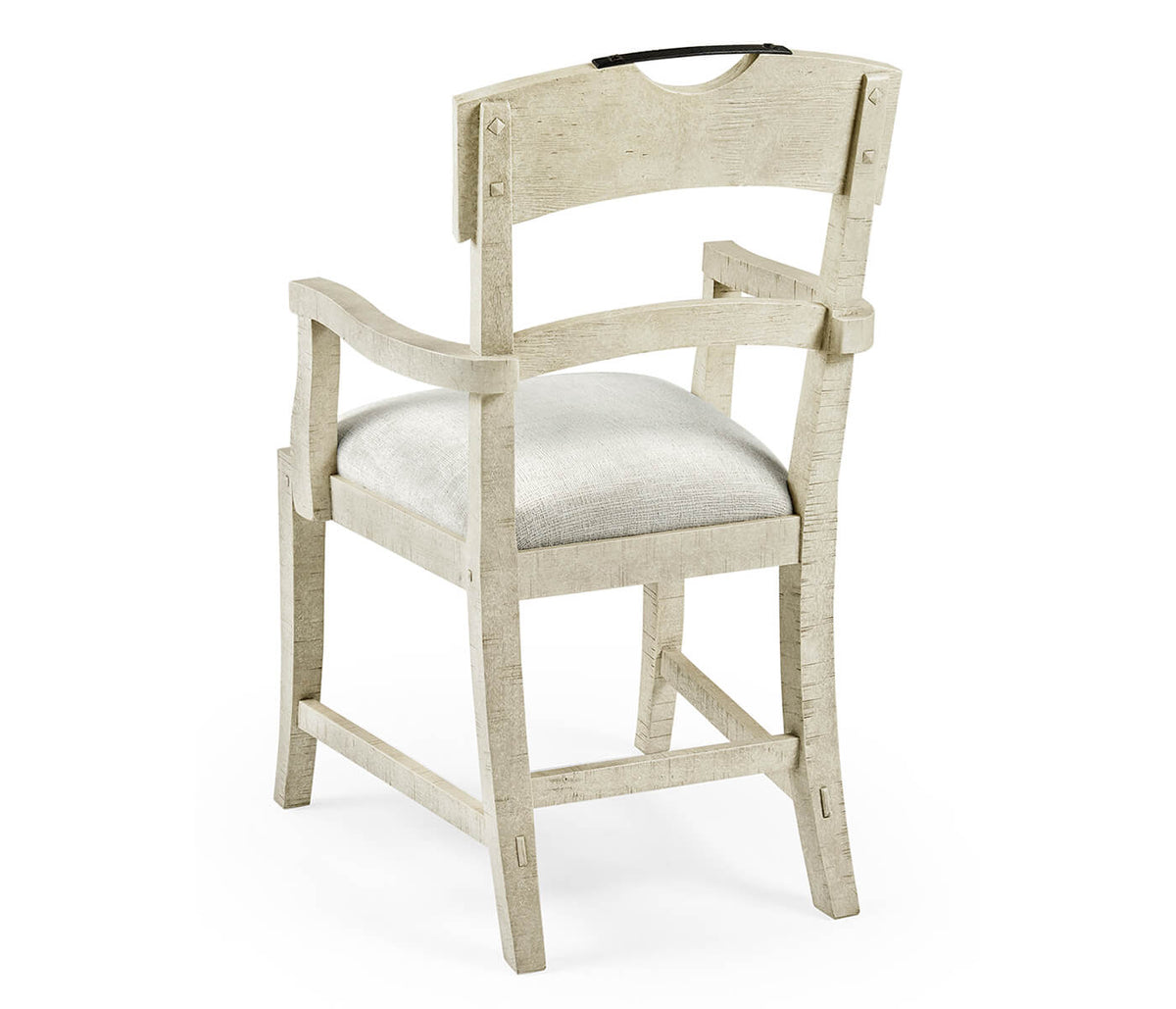White Wash Dining Armchair Rustic Planked - Shambala