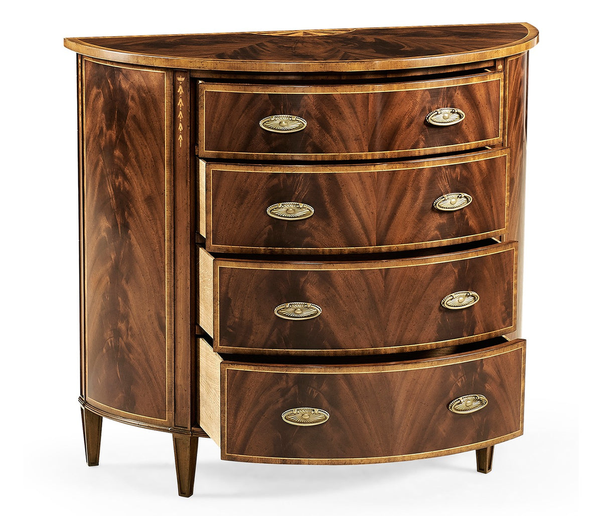 Demilune Chest of Four Drawers Georgian
