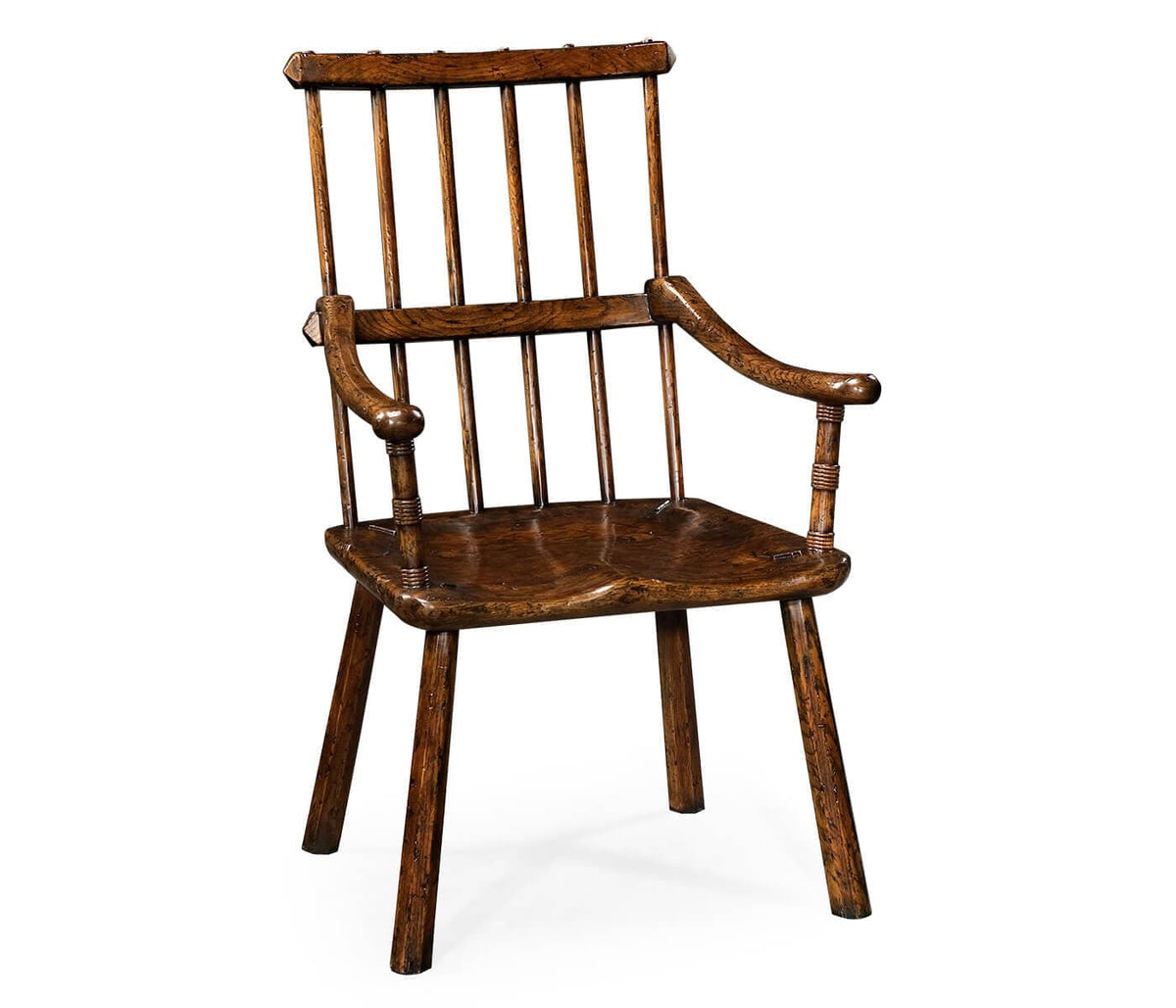 Jonathan Charles Dining Forest Rustic Tudor Oak Dining Armchair House of Isabella UK