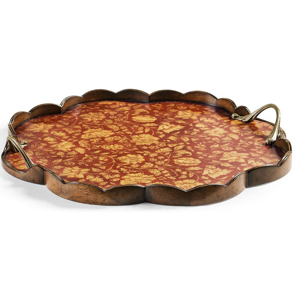 Serving Tray Regency Scalloped - Red