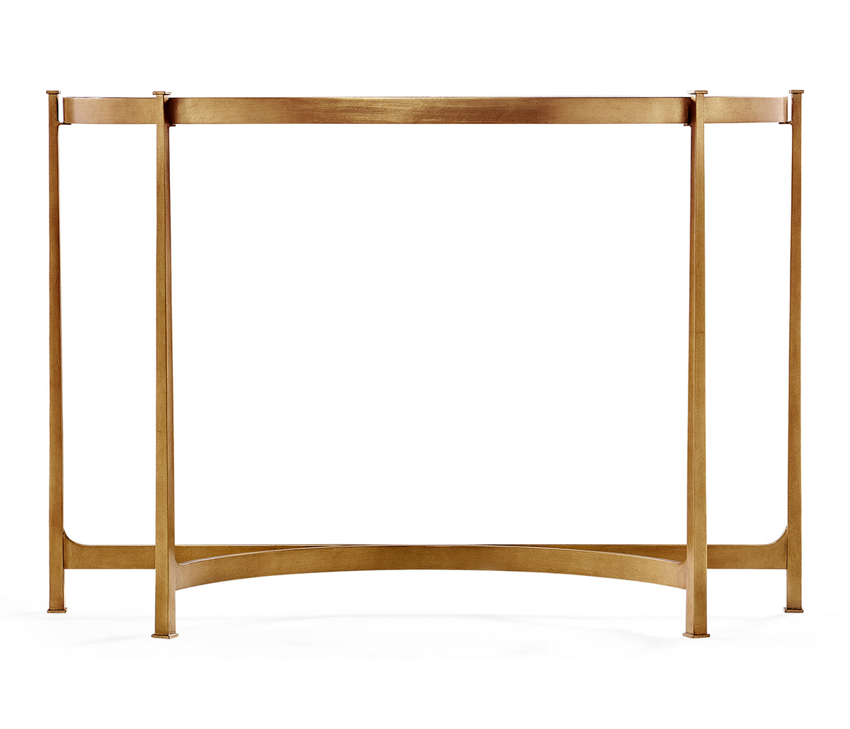 Demilune Console Table Contemporary Gilded - Large