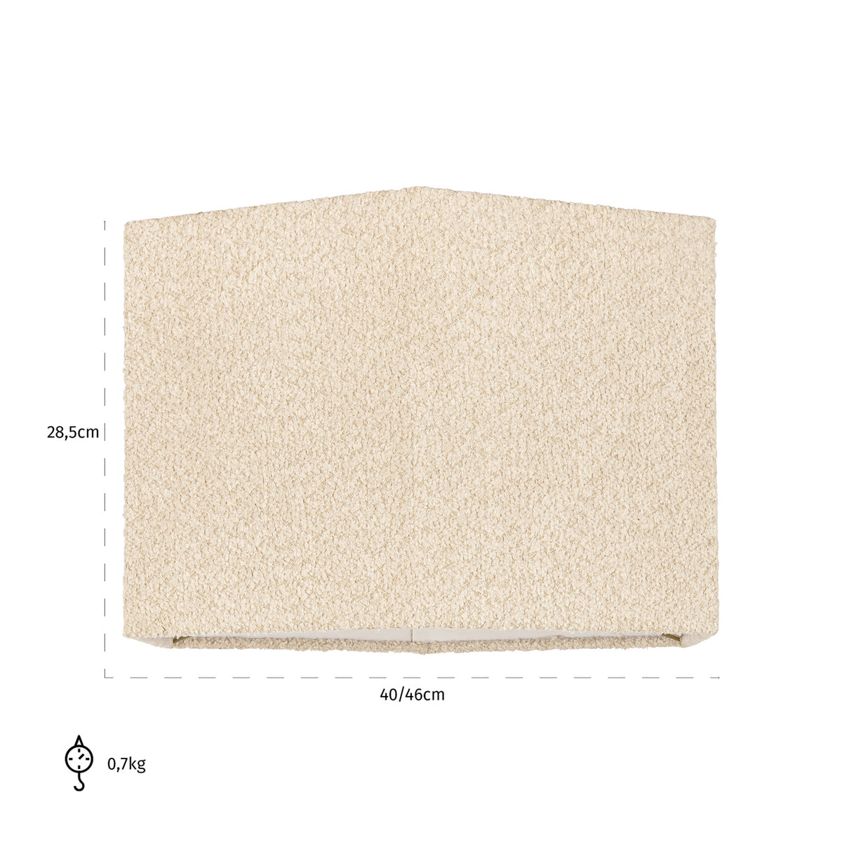 Lampshade Miley beige hexagonal