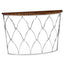 Demilune Console Table with Feather Inlay