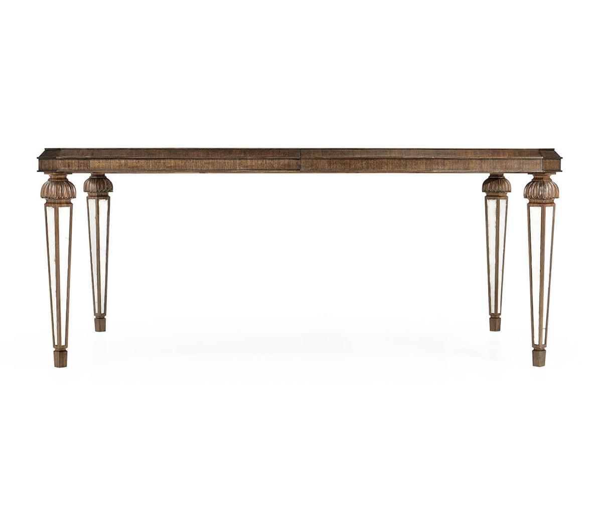 Berkley Walnut & Antique Mirror Dining Table 182-295cm
