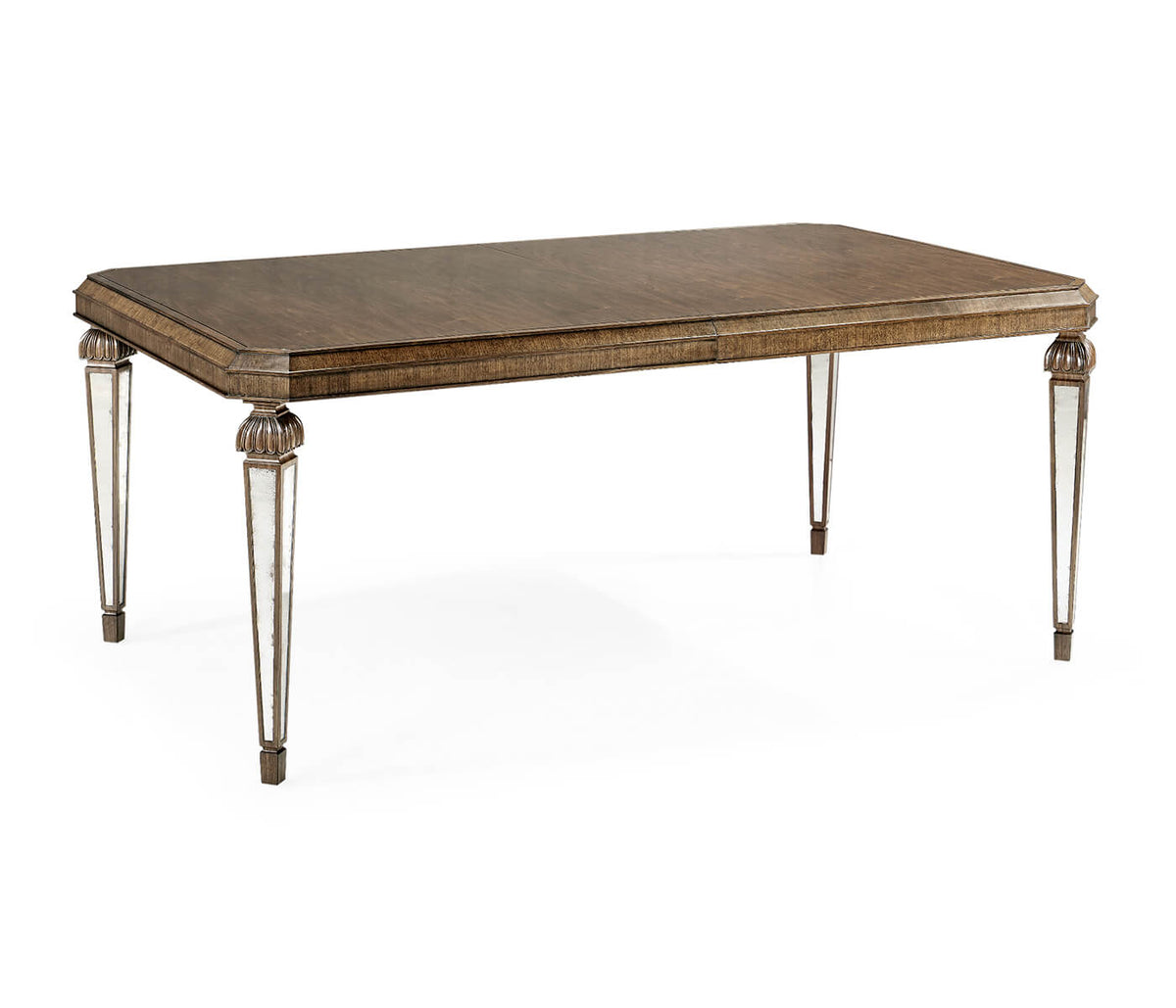 Berkley Walnut & Antique Mirror Dining Table 182-295cm