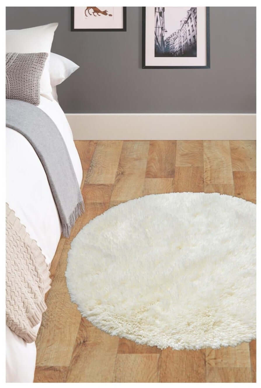 Soft Washable Ivory Shaggy Rug | SA-01